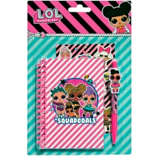 Set cuaderno, boligrafo y pegatinas LOL Surprise