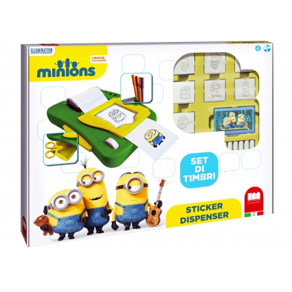 Dispensador Pegatinas con 7 Sellos Minions