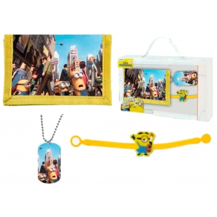 Set Regalo (billetero, pulsera y colgante) Minions