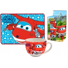 Set Desayuno (taza mas mantel) Super Wings