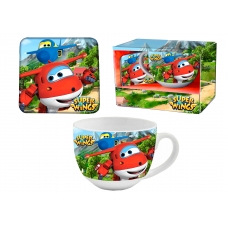 Super Wings mug and coaster set