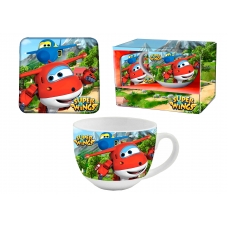 Set Desayuno (taza mas posa vaso) Super Wings