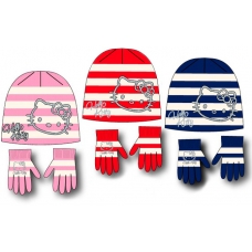 Set Gorro mas Guantes Hello Kitty