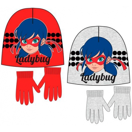 Set Gorro mas Guantes Prodigiosa Ladybug