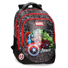 Mochila Escolar 42cm Marvel Team Avengers Negro Mochila Escolar 42cm Marvel Team Avengers Negro