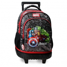 Mochila 2R. 45cm Marvel Team Avengers Negro
