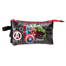 Estuche Escolar Marvel Team Avengers Negro Estuche Escolar Marvel Team Avengers Negro