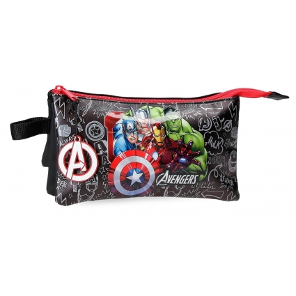 Estuche Escolar Marvel Team Avengers Negro Estuche Escolar Marvel Team Avengers Negro