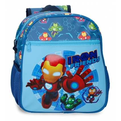 Mochila Escolar Iron Man Iron Friends 33 cm adaptable a carro Mochila Escolar Iron Man Iron Friends 33 cm adaptable a carro