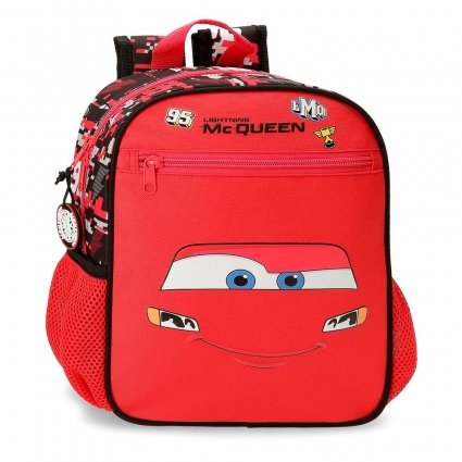 Mochila Cars Mcqueen Red 28 cm adaptable a carro