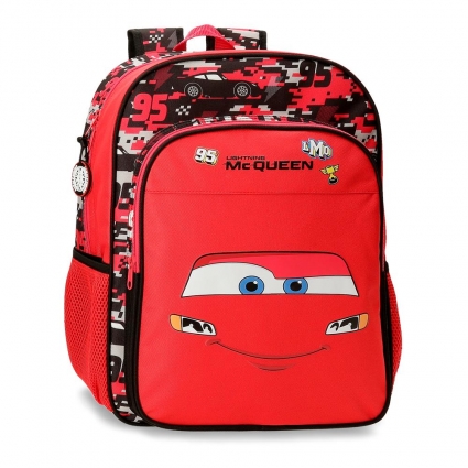 Mochila Escolar Cars Mcqueen Red 40 cm adaptable a carro Mochila Escolar Cars Mcqueen Red 40 cm adaptable a carro
