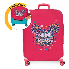 Funda para maleta mediana Minnie fucsia