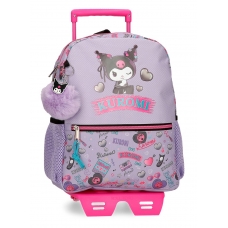 Mochila de Paseo Sanrio Kuromi Retropop 33 cm Con Carro Morado Mochila de Paseo Sanrio Kuromi Retropop 33 cm Con Carro Morado