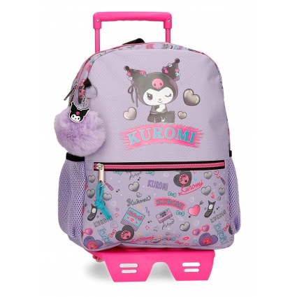 Mochila de Paseo Sanrio Kuromi Retropop 33 cm Con Carro Morado Mochila de Paseo Sanrio Kuromi Retropop 33 cm Con Carro Morado
