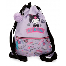 Mochila Saco Con Cremallera Sanrio Kuromi Retropop 46 cm Morado Mochila Saco Con Cremallera Sanrio Kuromi Retropop 46 cm Morado