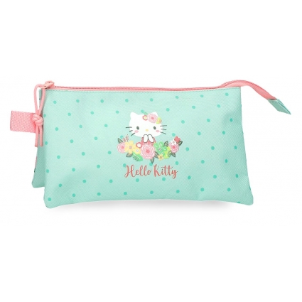 Estuche tres compartimentos Hello Kitty Floral Kitty Estuche tres compartimentos Hello Kitty Floral Kitty