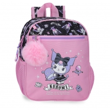 Mochila de Paseo Sanrio Kuromi Fortune Telling 28 cm Adaptable a Carro Rosa Mochila de Paseo Sanrio Kuromi Fortune Telling 28 cm Adaptable a Carro Rosa