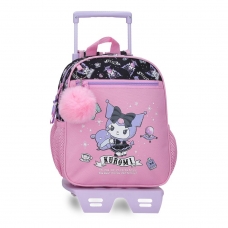 Mochila de Paseo Sanrio Kuromi Fortune Telling 28 cm Con Carro Rosa Mochila de Paseo Sanrio Kuromi Fortune Telling 28 cm Con Carro Rosa