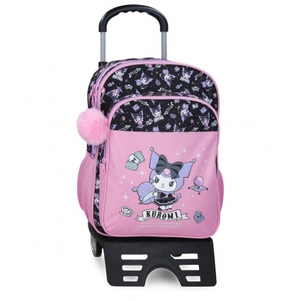 Mochila Escolar Doble Compartimento Sanrio Kuromi Fortune Telling 40 cm Con Carro Rosa Mochila Escolar Doble Compartimento Sanrio Kuromi Fortune Telling 40 cm Con Carro Rosa