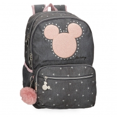 Mochila escolar Mickey studs doble compartimento Mochila escolar Mickey studs doble compartimento