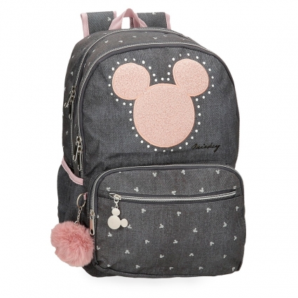 Mochila escolar Mickey studs doble compartimento Mochila escolar Mickey studs doble compartimento
