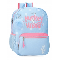 Mochila escolar Mickey vibes 38cm adaptable a carro Mochila escolar Mickey vibes 38cm adaptable a carro