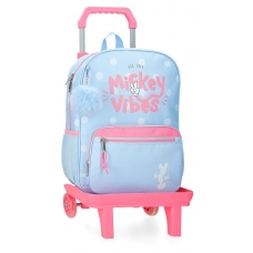 Mochila escolar Mickey vibes 38cm con carro Mochila escolar Mickey vibes 38cm con carro