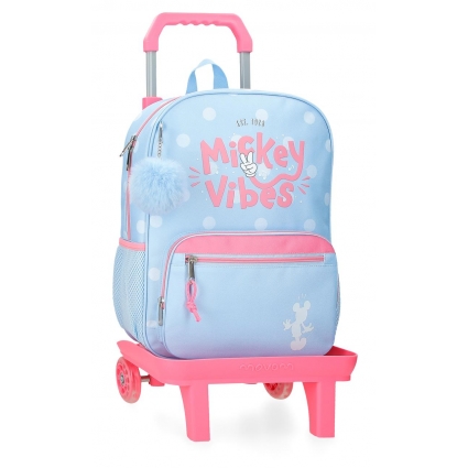 Mochila escolar Mickey vibes 38cm con carro Mochila escolar Mickey vibes 38cm con carro