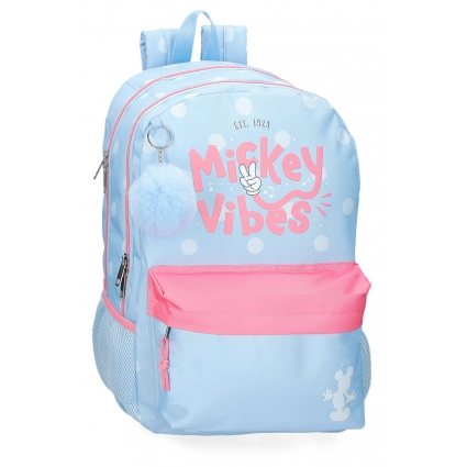 Mochila Mickey vibes dos compartimentos 44cm Mochila Mickey vibes dos compartimentos 44cm