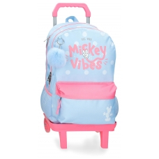 Mochila dos compartimentos Mickey vibes 44cm con carro Mochila dos compartimentos Mickey vibes 44cm con carro