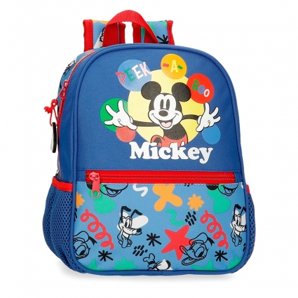 Mochila preescolar Mickey Peek a Boo adaptable a carro Mochila preescolar Mickey Peek a Boo adaptable a carro