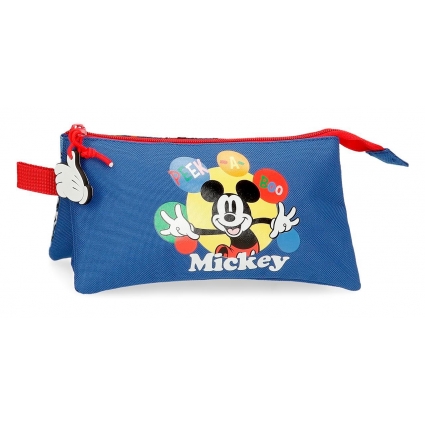 Estuche Mickey Peek a Boo Tres Compartimentos