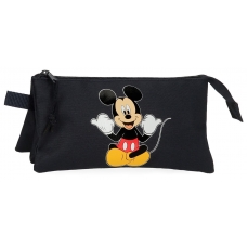 Estuche tres compartimentos Mickey Cheerful