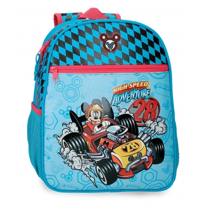 Mochila Escolar 33cm Disney Hight Speed Azul Mochila Escolar 33cm Disney Hight Speed Azul