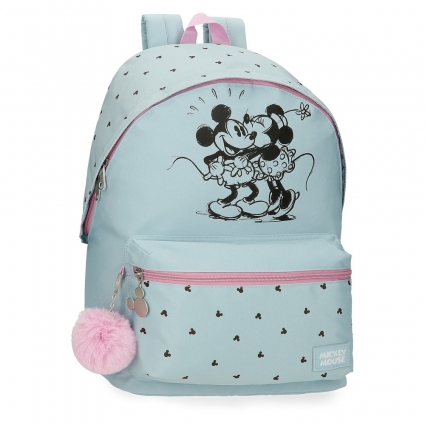 Mochila escolar Mickey y Minnie kisses con portaordenador Mochila escolar Mickey y Minnie kisses con portaordenador