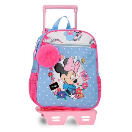 Mochila Minnie Flowers 28 cm con carro Mochila Minnie Flowers 28 cm con carro