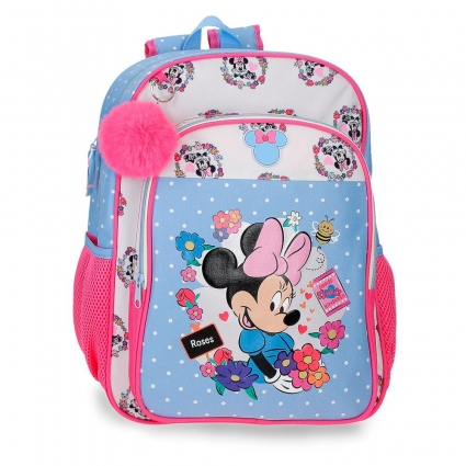 Mochila Escolar Minnie Flowers 40 cm adaptable a carro Mochila Escolar Minnie Flowers 40 cm adaptable a carro