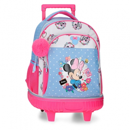 Mochila Compact desmontable dos ruedas Minnie Flowers Mochila Compact desmontable dos ruedas Minnie Flowers