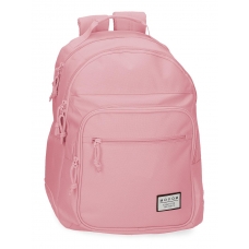 Mochila doble compartimento Movom Always on the move adaptable a carro rosa