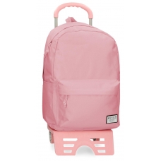 Mochila escolar Movom Always on the move 44 cm rosa con carro