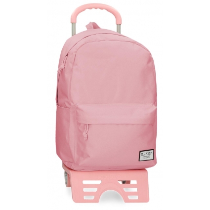 Mochila escolar Movom Always on the move 44 cm rosa con carro