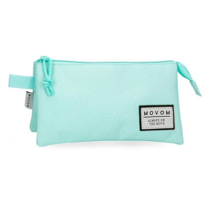 Estuche Movom Always on the move tres compartimentos azul claro