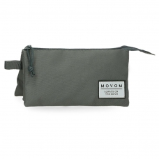 Estuche Movom Always on the move tres compartimentos caqui Estuche Movom Always on the move tres compartimentos caqui