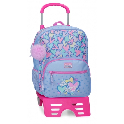 Mochila Escolar Movom Best Wishes 38 cm con carro Mochila Escolar Movom Best Wishes 38 cm con carro