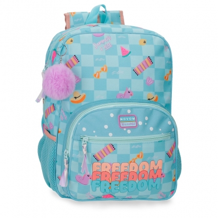 Mochila Escolar 38cm Movom Freedom Turquesa Azul Mochila Escolar 38cm Movom Freedom Turquesa Azul