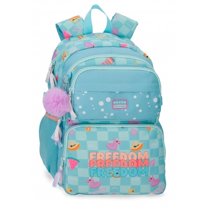 Mochila Escolar 45cm Movom Freedom Turquesa Azul Mochila Escolar 45cm Movom Freedom Turquesa Azul