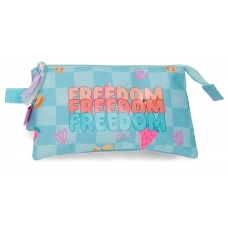 Estuche Escolar Movom Freedom Turquesa Azul