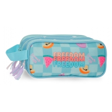 Estuche Escolar Movom Freedom Turquesa Azul