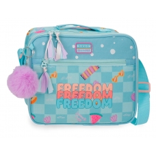 Bandolera Portamerienda Térmica Movom Freedom Turquesa Azul