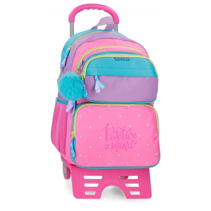Mochila Adaptable con Carro 45cm Movom Block Rosa